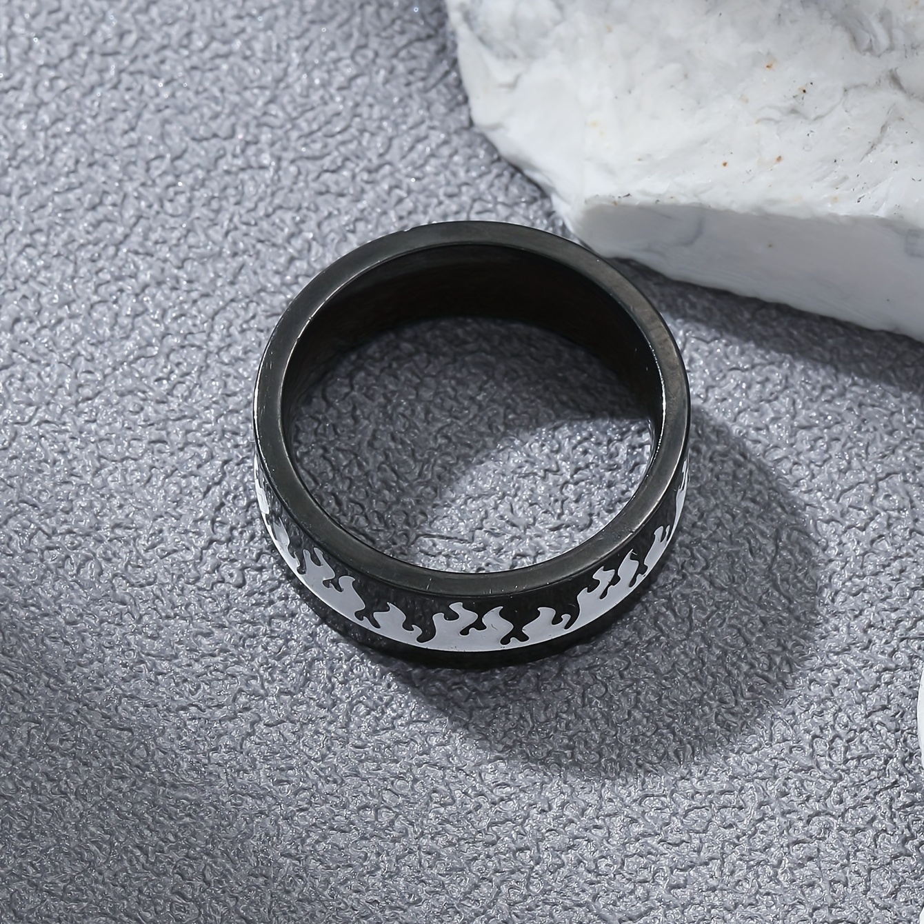 Creative Flame Stainless Steel Ring For Men